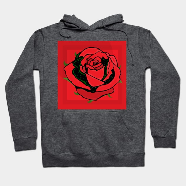 Red Rose Hoodie by momomoma